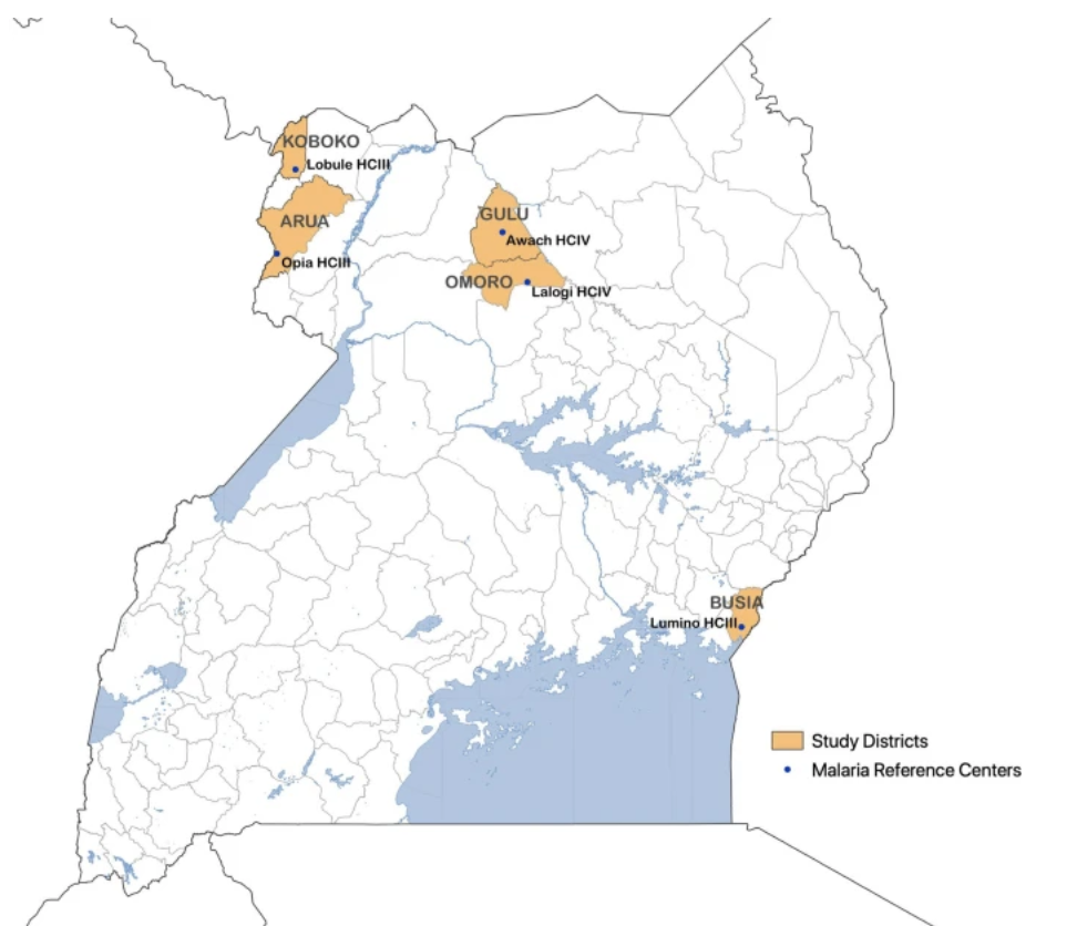 map of malaria reference centers