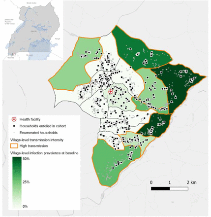 map of households enrolled