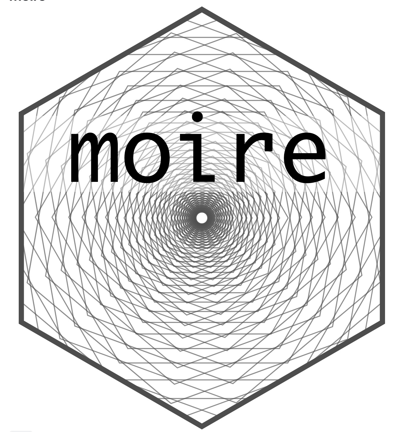 geometric image with word MOIRE